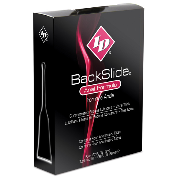 Adult Product 18+ - ID Backslide Anal Insert Tube 8 ml - (Box of 4) - ID Lubricant - Anal Lubes - KS Store