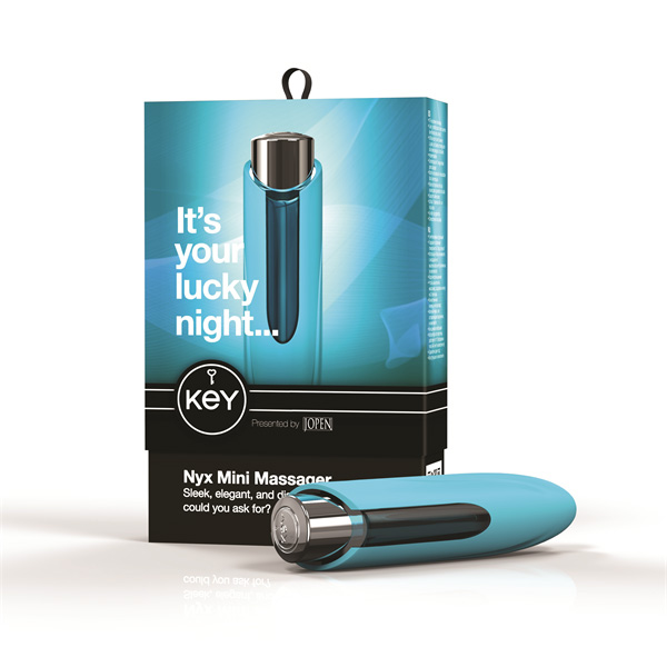 Adult Product 18+ - Key by Jopen Nyx Mini Massager - Robin Egg Blue - California Exotics - Special Offers - KS Store