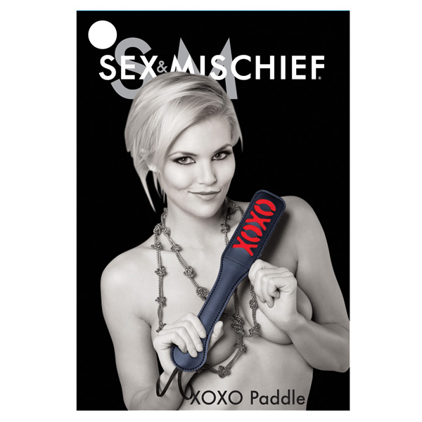 Adult Product 18+ - S&M XOXO Paddle: Black - Sex & Mischief - Whips Paddles & Ticklers - KS Store