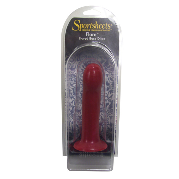 Adult Product 18+ - Sportsheets Strap On - "Flare" Silicone Dildo - Red Pearl - Sportsheets - Toys & Accessories - KS Store