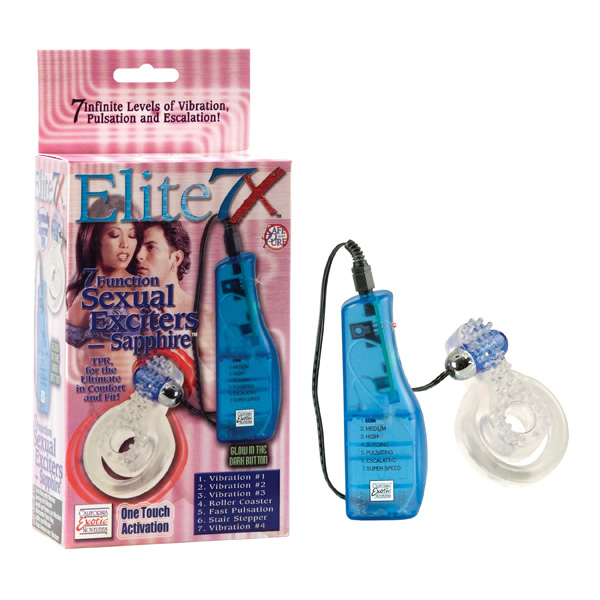 Adult Product 18+ - Elite 7X 7 Function Sexual Exciters - Sapphire - California Exotics - Special Offers - KS Store