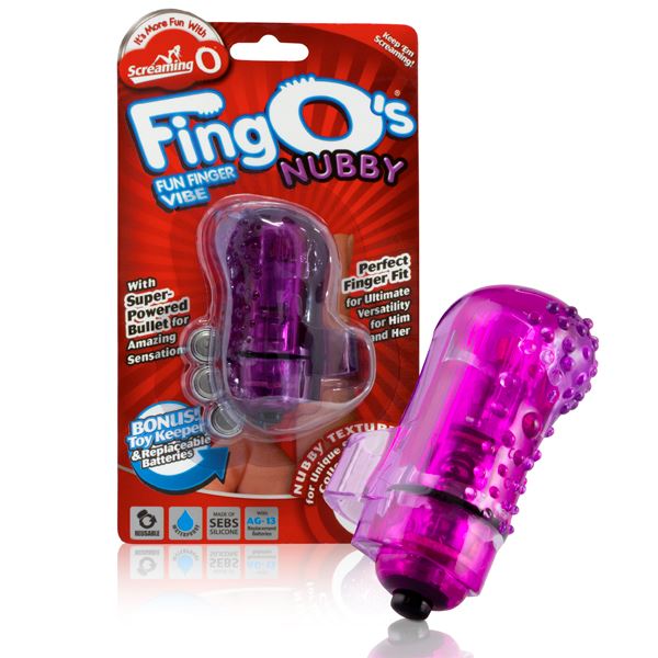 Adult Product 18+ - Screaming O FingO's - Nubby - Purple - Screaming O - Screaming O - KS Store