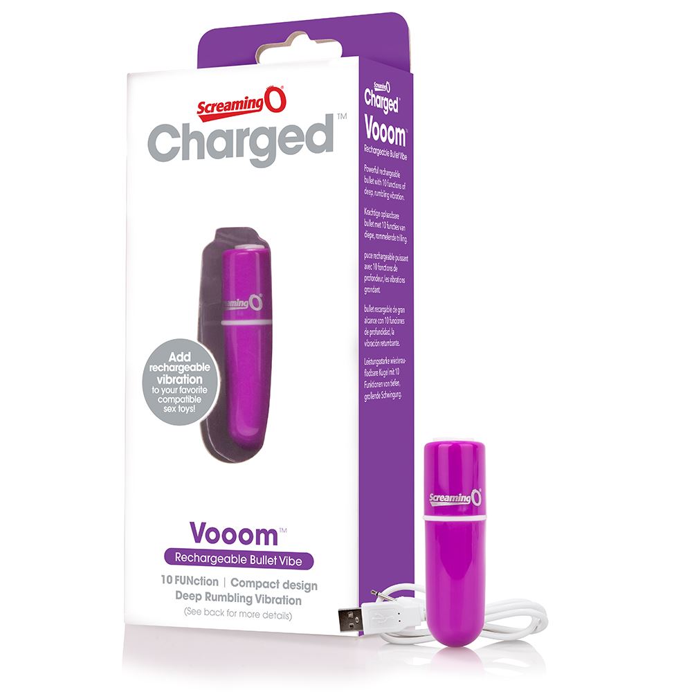 Adult Product 18+ - Screaming O Charged Vooom Bullet Vibe - Purple - Screaming O - Screaming O - KS Store