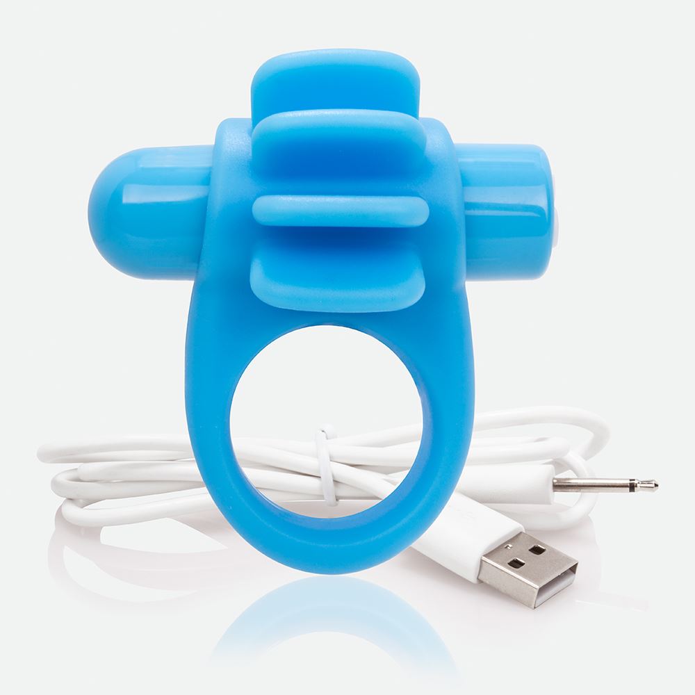 Adult Product 18+ - Screaming O Charged Skooch Rechargeable Vibrating Ring - Blue - Screaming O - Screaming O - KS Store