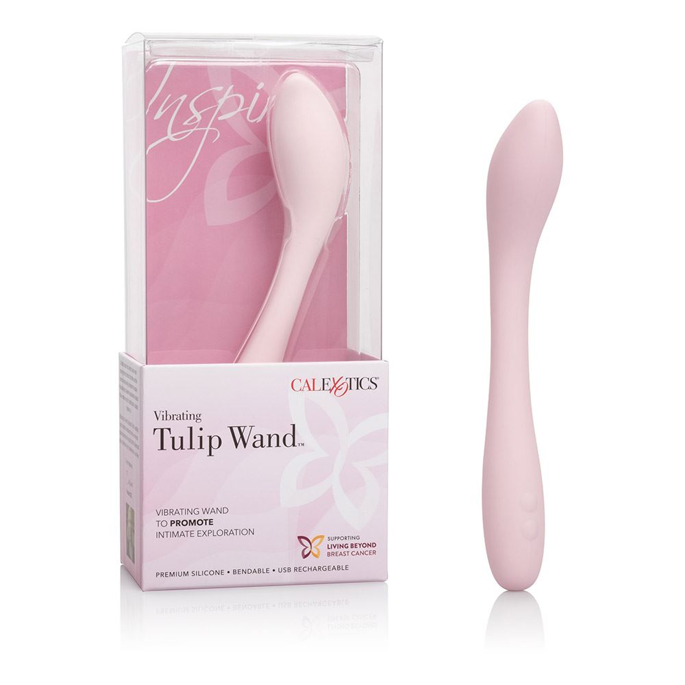 Adult Product 18+ - Inspire Vibrating Tulip Wand - Pink - California Exotics - Massage - KS Store