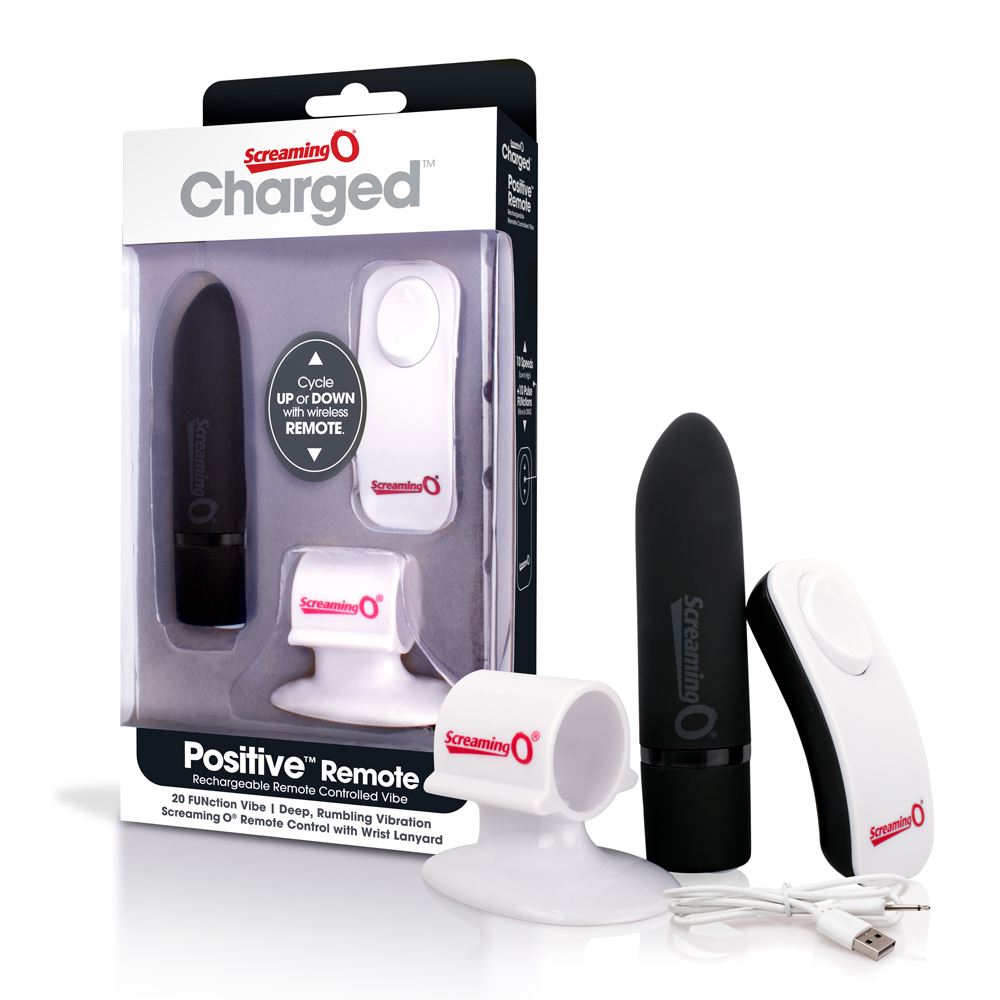 Adult Product 18+ - Screaming O Charged Positive Remote Control - Black - Screaming O - Screaming O - KS Store