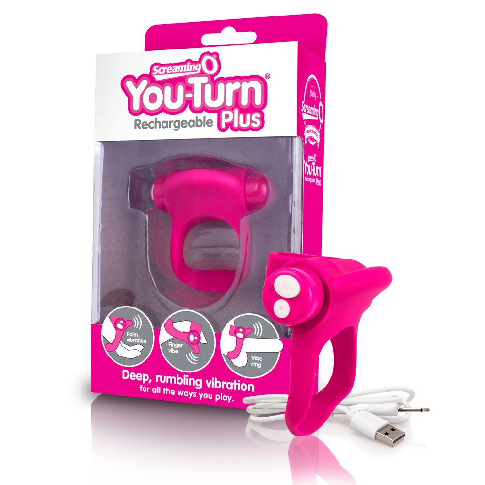 Adult Product 18+ - Screaming O Charged You Turn Plus - Strawberry - Screaming O - Screaming O - KS Store