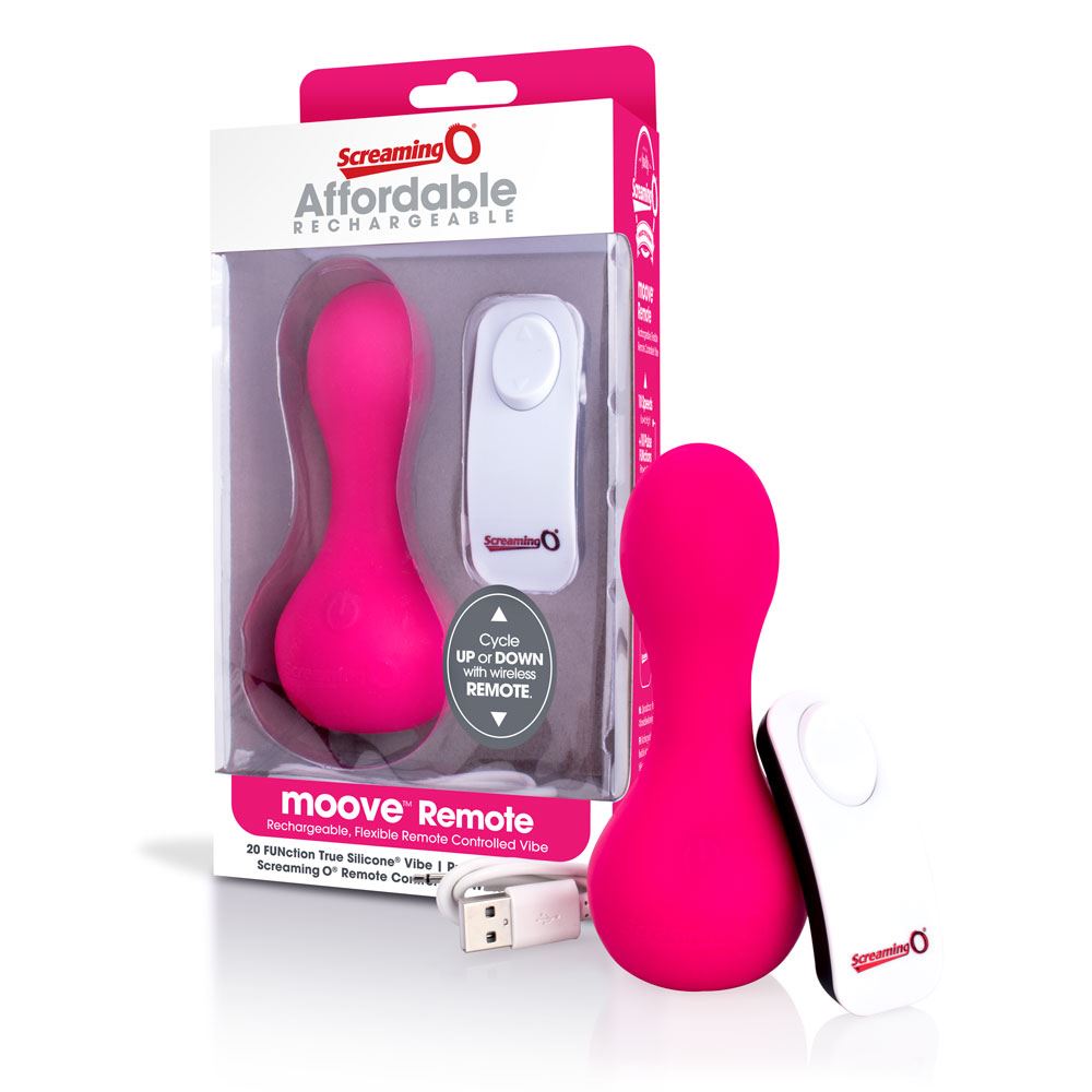 Adult Product 18+ - Screaming O Moove Remote Vibe - Pink - Screaming O - Screaming O - KS Store