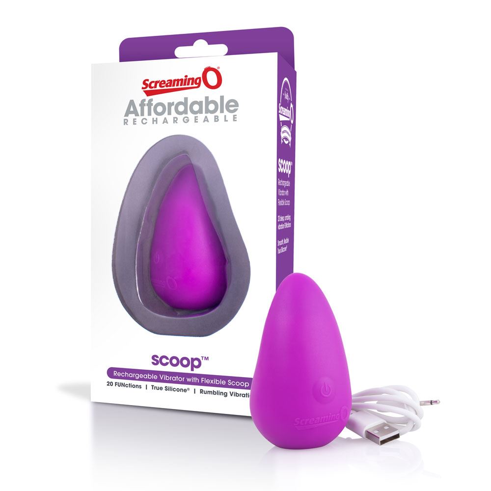 Adult Product 18+ - Screaming O Charged Scoop Vibe - Purple - Screaming O - Screaming O - KS Store