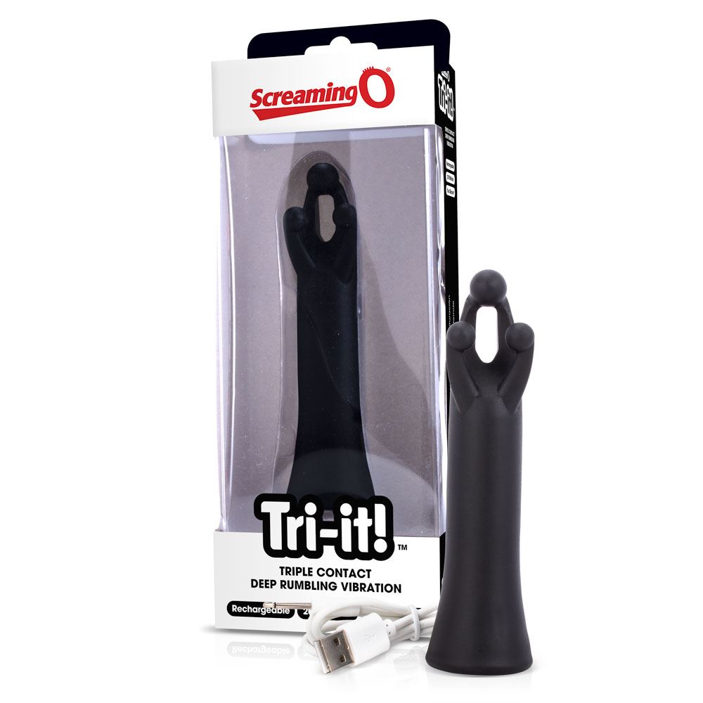 Adult Product 18+ - Screaming O Tri-it! Black - Screaming O - Screaming O - KS Store