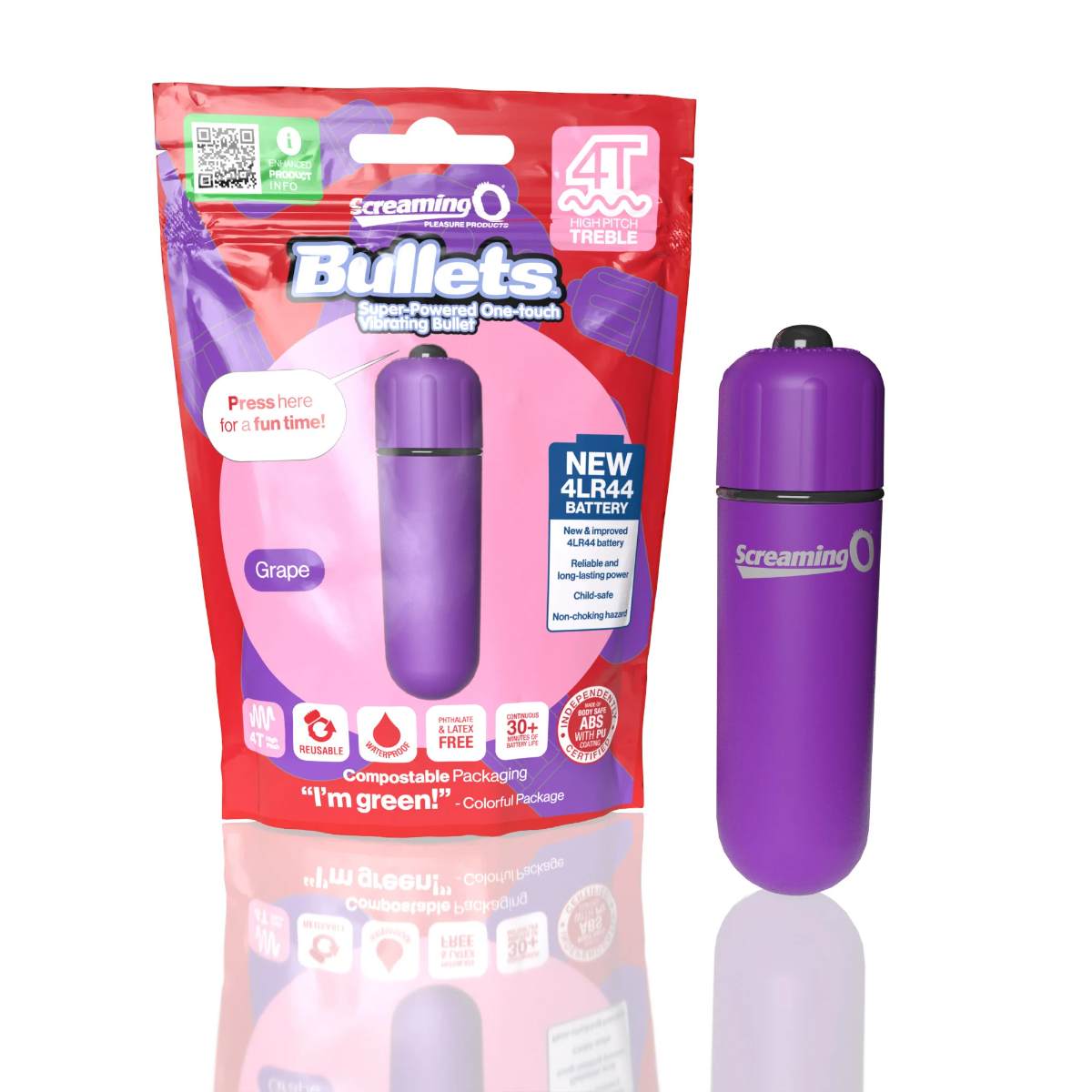 Adult Product 18+ - Screaming O 4T Bullet - Grape - Screaming O - Screaming O - KS Store