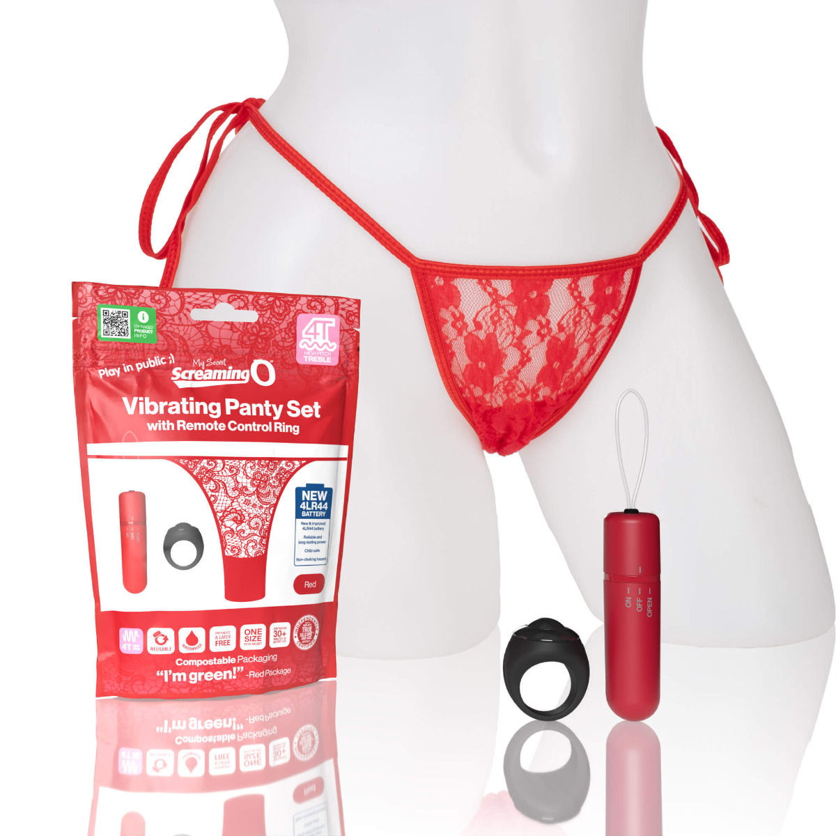 Adult Product 18+ - My Secret Screaming O 4T Panty Vibe - Red - Screaming O - Screaming O - KS Store