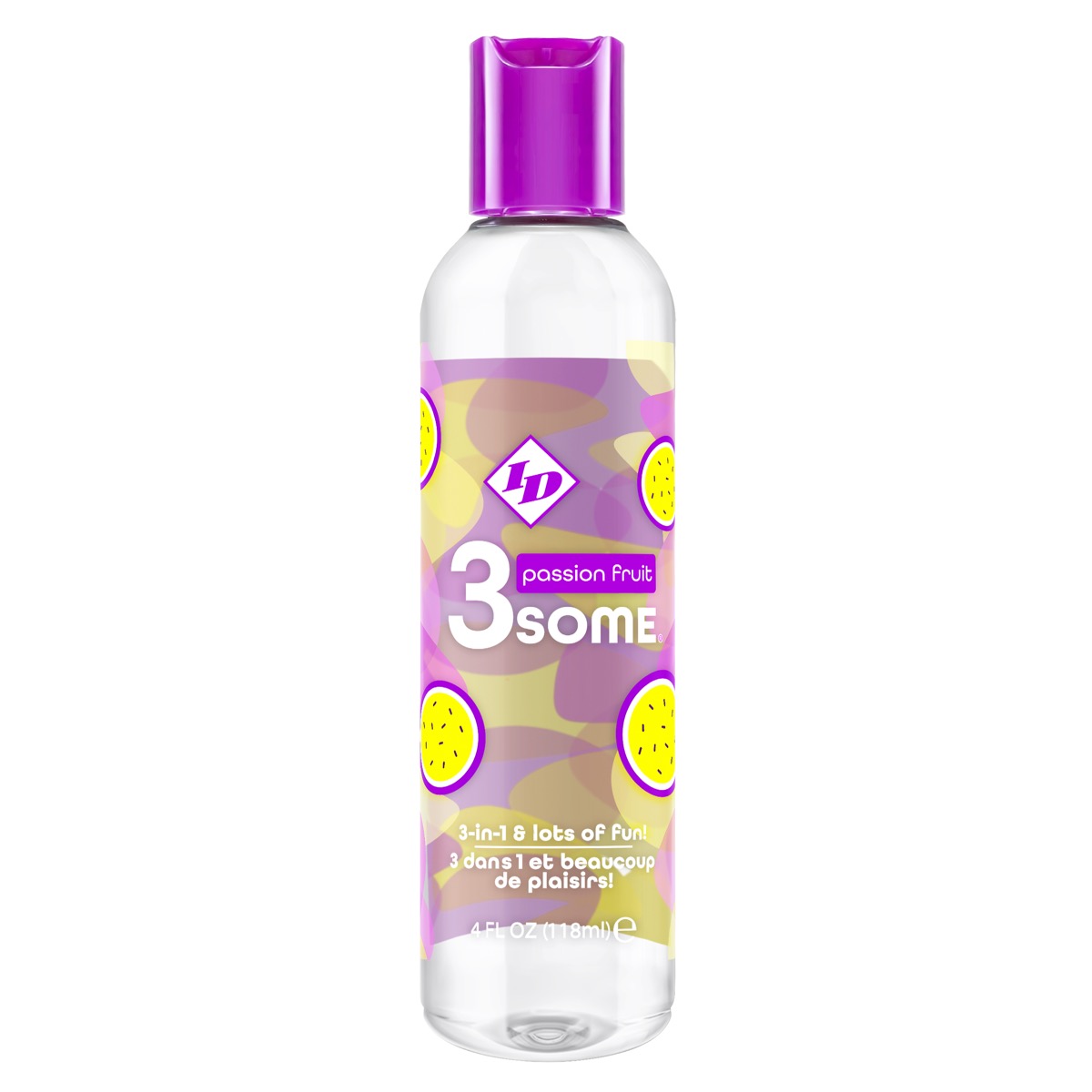 Adult Product 18+ - ID 3some 4 fl oz Passion Fruit Bottle - ID Lubricant - Lubricants - KS Store