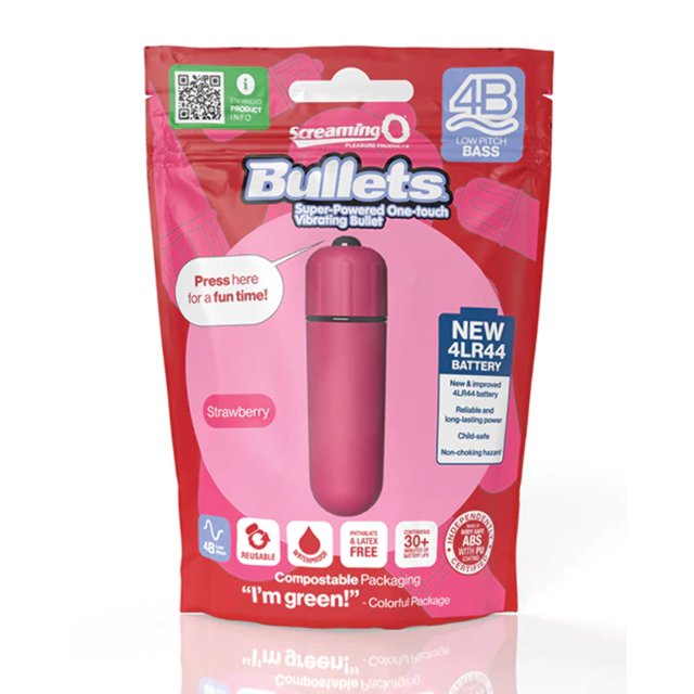 Adult Product 18+ - Screaming O 4B Bullet - Strawberry - Screaming O - Screaming O - KS Store