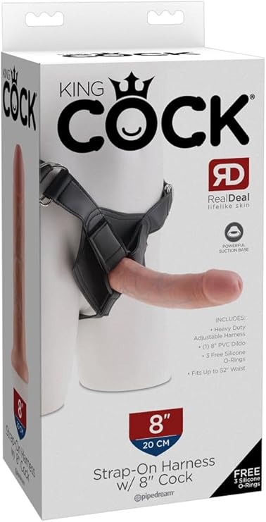 Adult Product 18+ - Pipedream - King Cock - Strap on Harness with 8" Cock - Light - Pipedream - Pipedream - KS Store