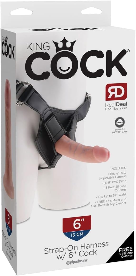 Adult Product 18+ - Pipedream - King Cock - Strap on Harness with 6" Cock - Light - Pipedream - Pipedream - KS Store