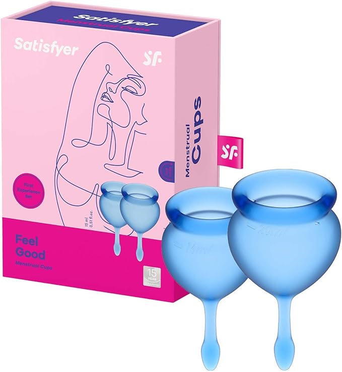 Adult Product 18+ - Satisfyer Feel Good Menstrual Cup - Dark Blue - Satisfyer - Toys - KS Store