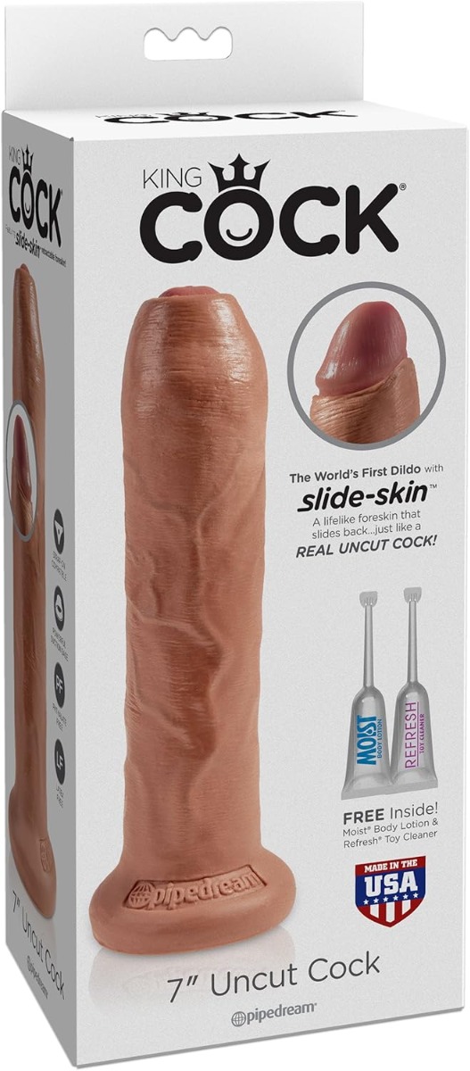 Adult Product 18+ - Pipedream - King Cock - 7" Uncut - Tan - Pipedream - Pipedream - KS Store