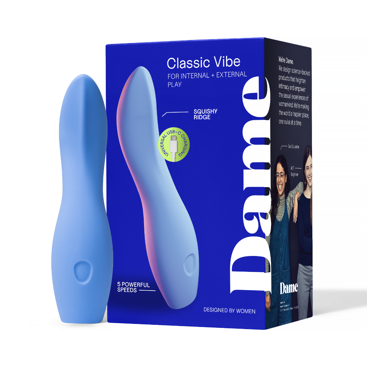 Adult Product 18+ - DAME - Dip Classic Vibrator - Periwinkle - Dame - Dame - KS Store