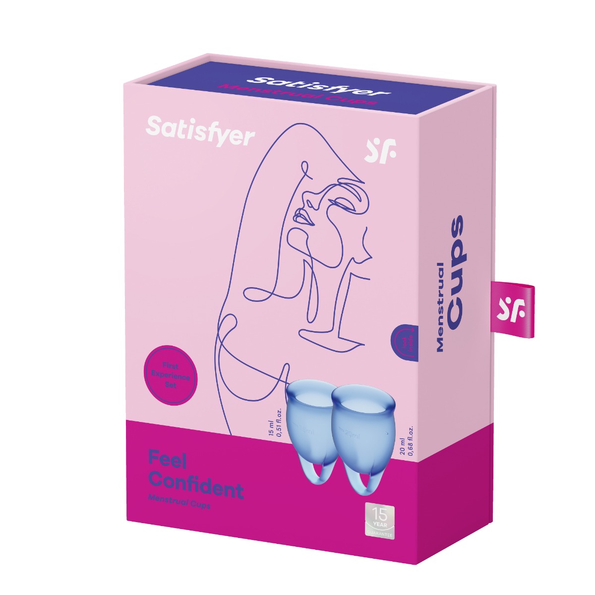 Adult Product 18+ - Satisfyer Feel Confident Menstrual Cup - Dark Blue - Satisfyer - Toys - KS Store