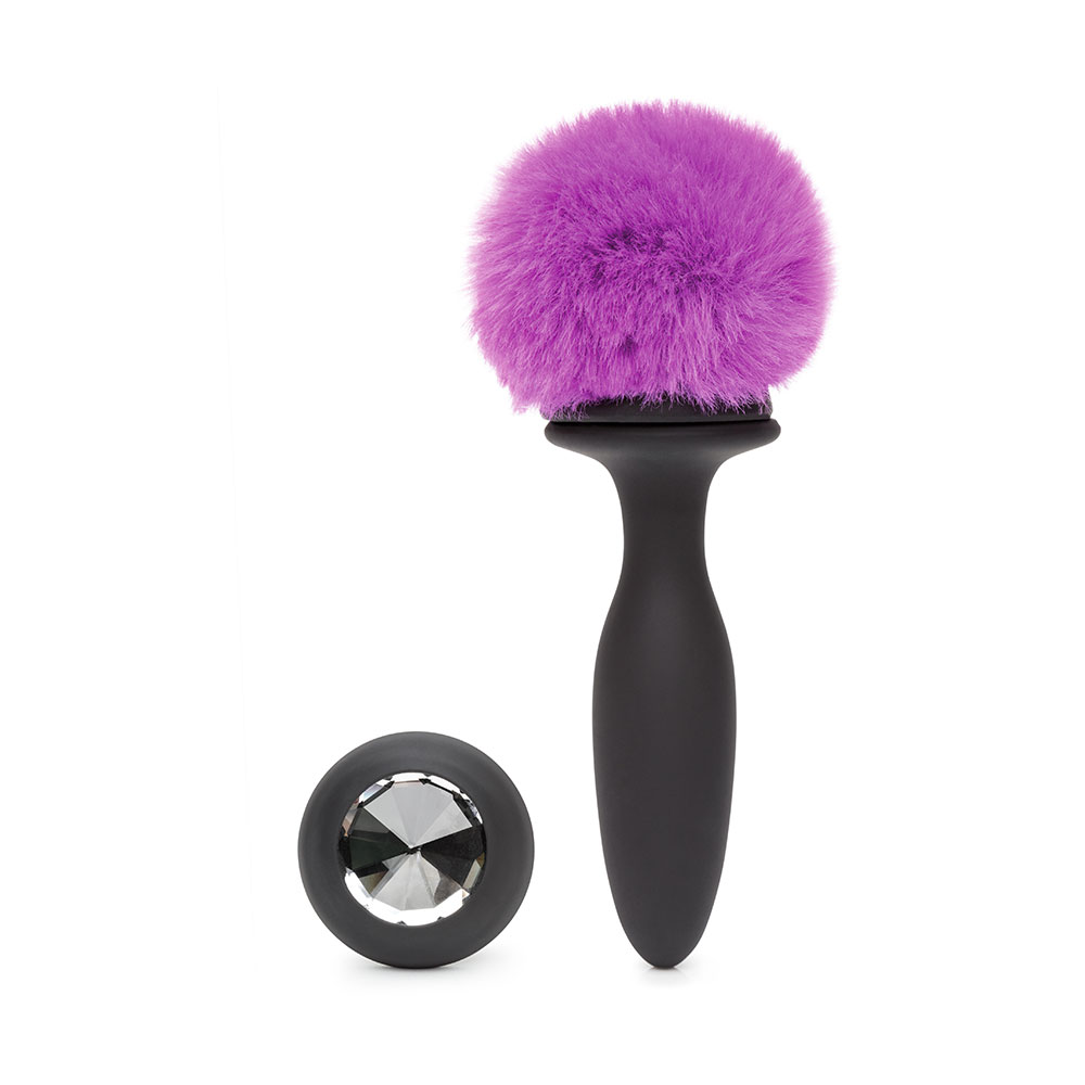 Adult Product 18+ - Happy Rabbit Rechargeable Vibrating Butt Plug Medium - Black/Purple - Happy Rabbit - Happy Rabbit - KS Store