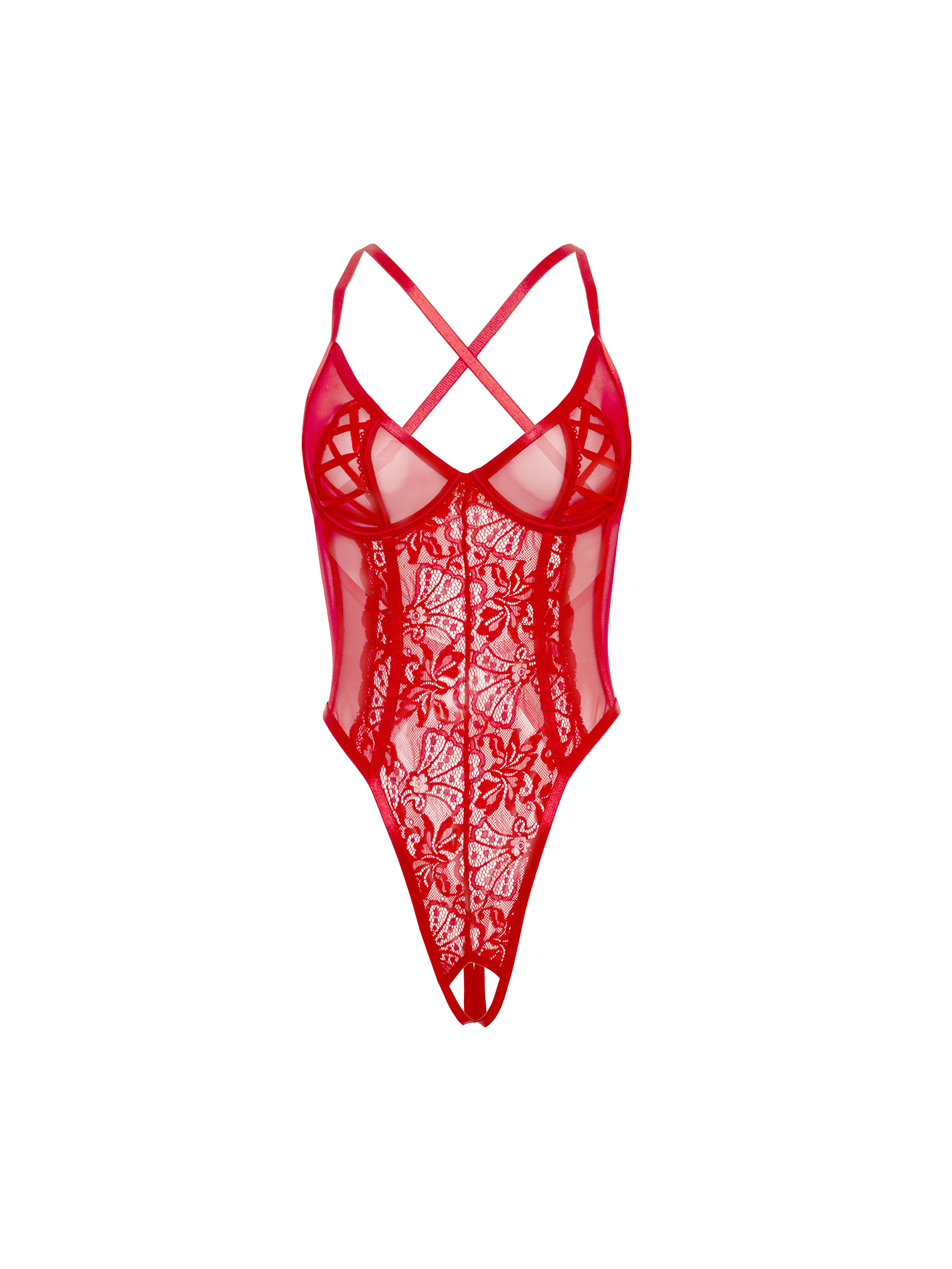 Adult Product 18+ - Oh La La Cheri - Brielle Teddy - L/XL - Red - Oh La La Cheri - Oh La La Cheri - KS Store
