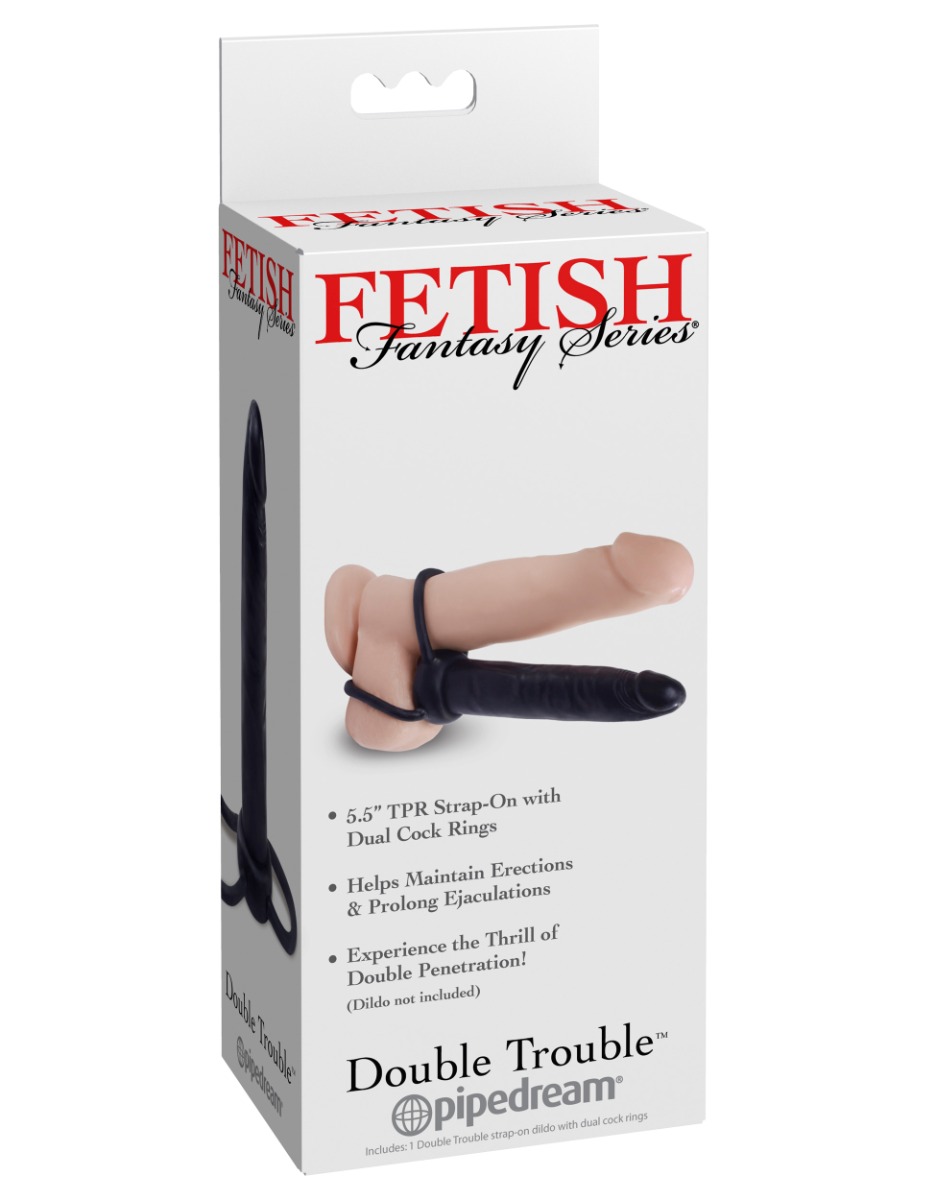 Adult Product 18+ - Pipedream - Fetish Fantasy Series - Double Trouble - Black - Pipedream - Fetish Fantasy Series - KS Store