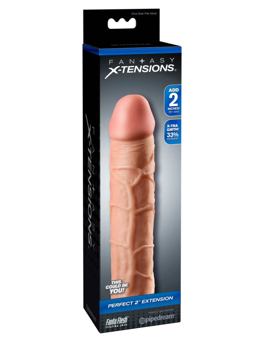 Adult Product 18+ - Pipedream - Fantasy X-tensions - Perfect 2" Extension - Light - Pipedream - Fantasy X-Tensions - KS Store