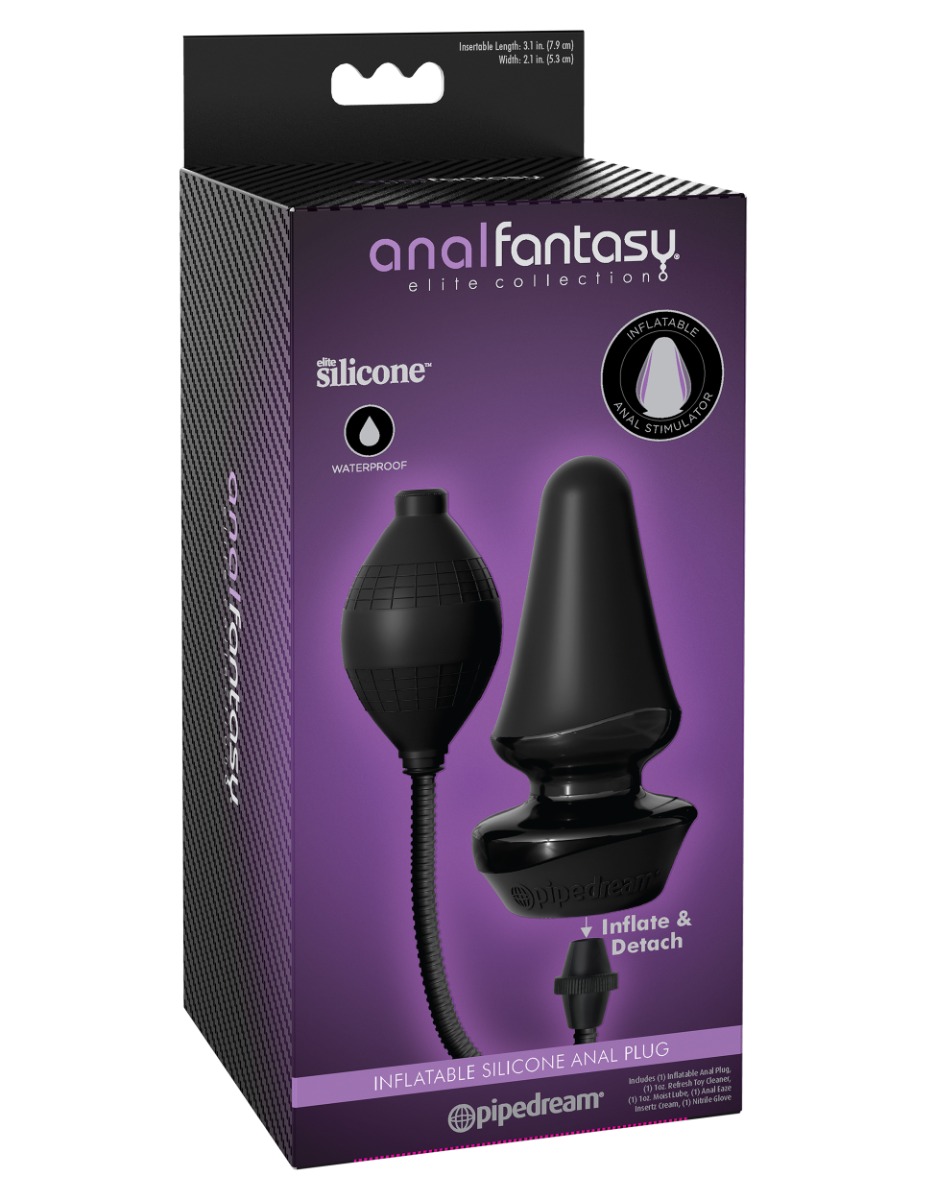 Adult Product 18+ - Pipedream - Anal Fantasy Collection - Inflatable Silicone Plug - Black - Pipedream - Anal Fantasy Collection - KS Store