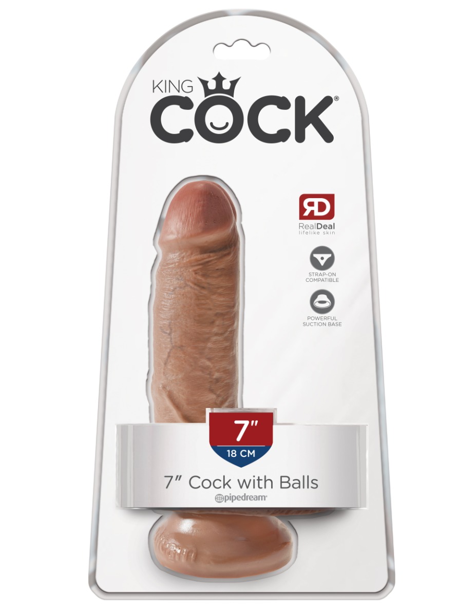Adult Product 18+ - Pipedream - King Cock - 7" Cock with Balls - Tan - Pipedream - Pipedream - KS Store