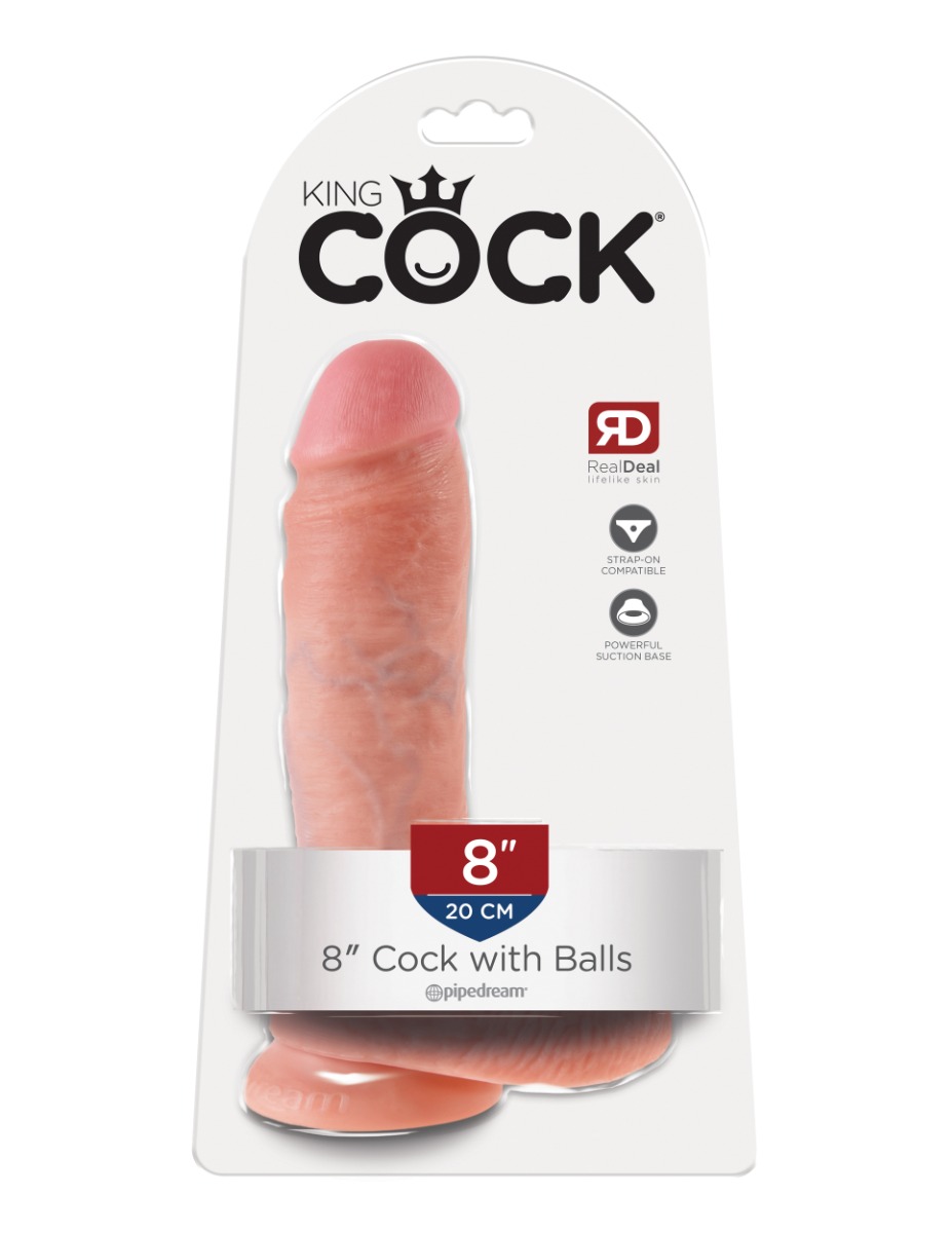 Adult Product 18+ - Pipedream - King Cock - 8" Cock with Balls - Light - Pipedream - Pipedream - KS Store
