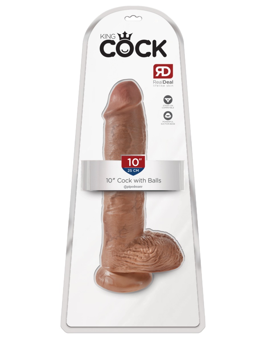 Adult Product 18+ - Pipedream - King Cock - 10" Cock with Balls - Tan - Pipedream - Pipedream - KS Store