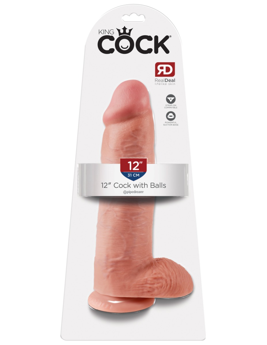 Adult Product 18+ - Pipedream - King Cock - 12" Cock with Balls - Light - Pipedream - Pipedream - KS Store