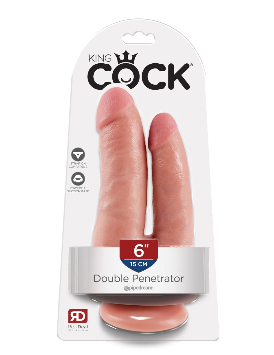 Adult Product 18+ - Pipedream - King Cock - Double Penetrator - Light - Pipedream - Pipedream - KS Store