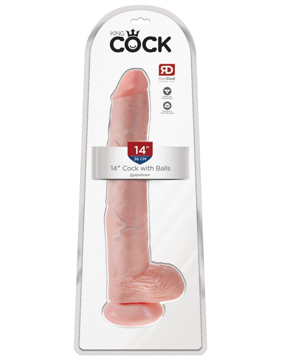 Adult Product 18+ - Pipedream - King Cock - 14" Cock with Balls - Light - Pipedream - Pipedream - KS Store