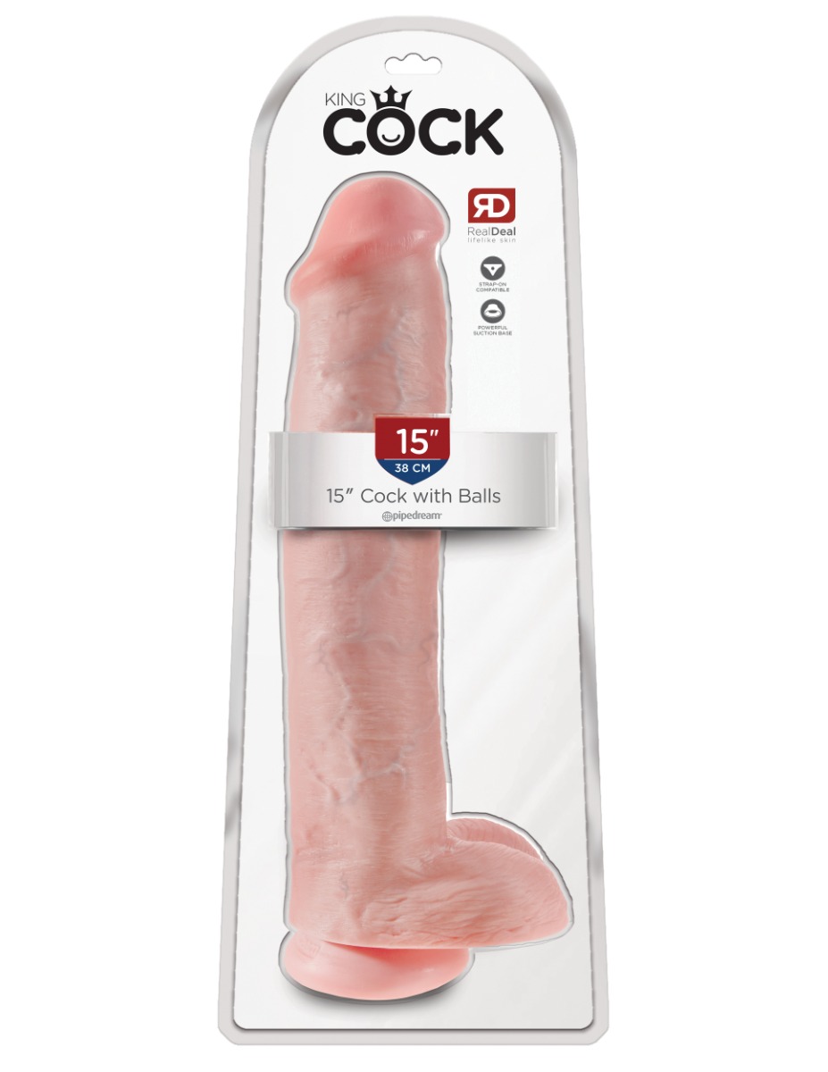 Adult Product 18+ - Pipedream - King Cock - 15" Cock with Balls - Light - Pipedream - Pipedream - KS Store