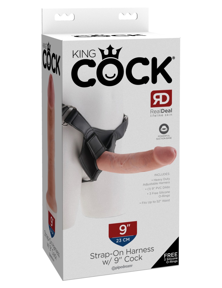 Adult Product 18+ - Pipedream - King Cock - Strap on Harness with 9" Cock - Light - Pipedream - Pipedream - KS Store