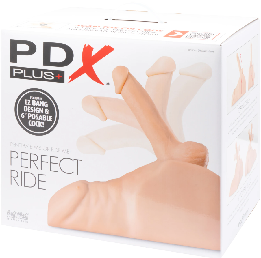 Adult Product 18+ - Pipedream - PDX Plus - Perfect Ride - Light - Pipedream - PDX Plus - KS Store