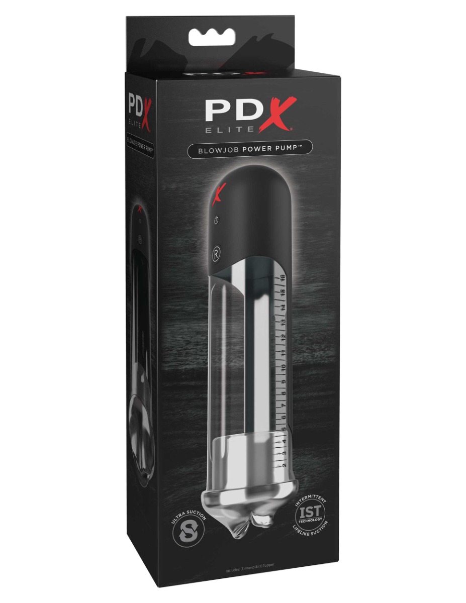 Adult Product 18+ - Pipedream - PDX Elite - Blowjob Power Pump - Clear/Black - Pipedream - PDX Elite - KS Store