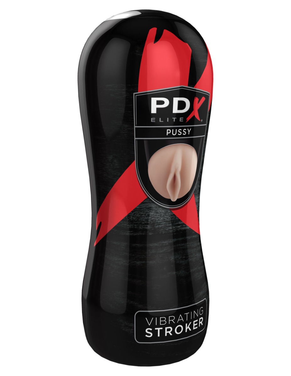 Adult Product 18+ - Pipedream - PDX Elite - Vibrating Pussy Stroker - Light/Black - Pipedream - PDX Elite - KS Store
