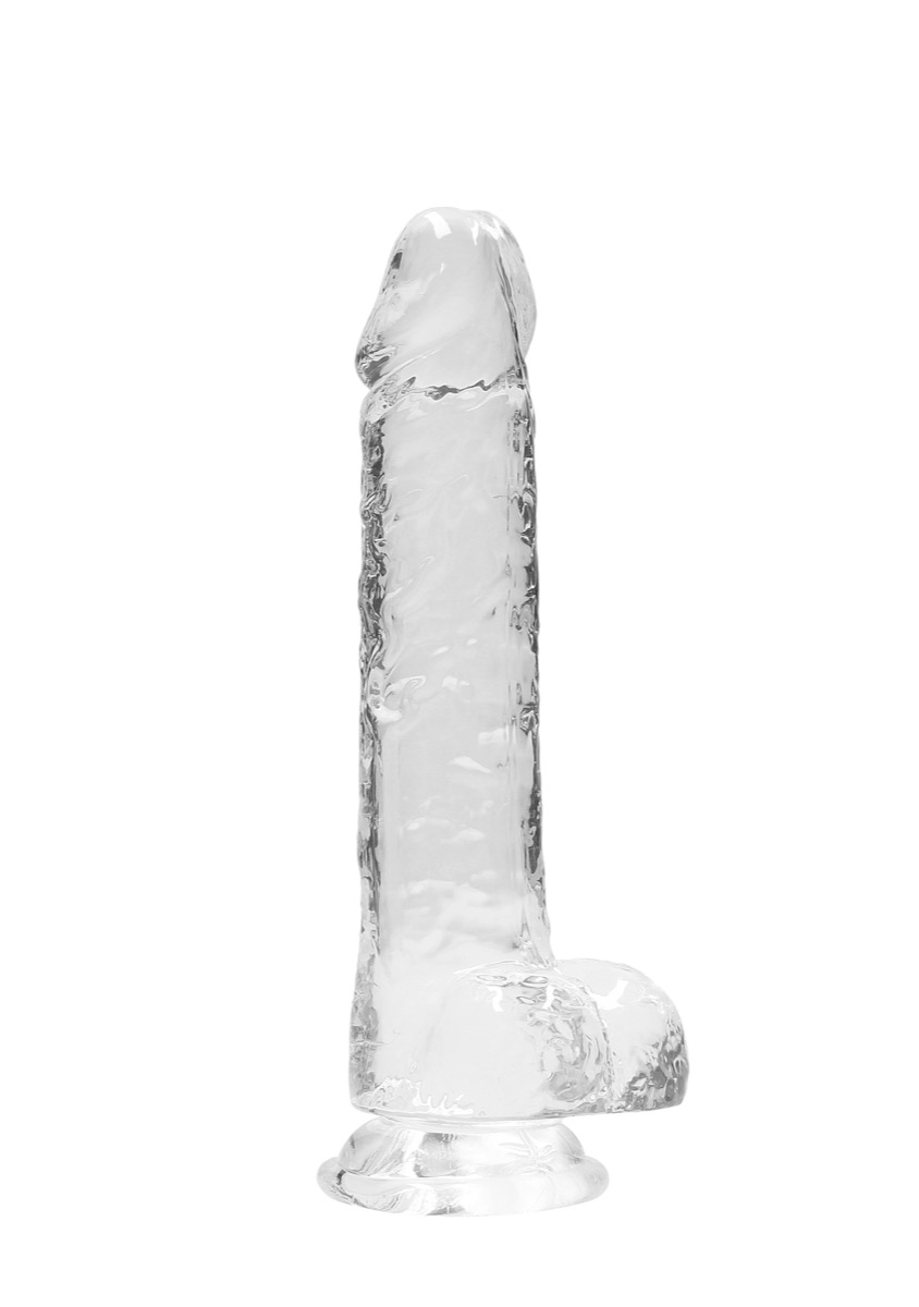 Adult Product 18+ - Real Rock Crystal Clear 8" Realistic Dildo With Balls (Transparent) - Real Rock - Real Rock - KS Store