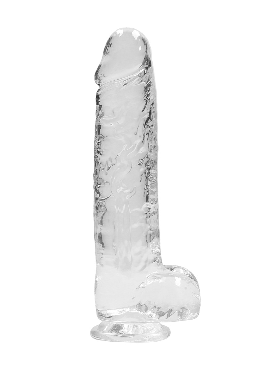 Adult Product 18+ - Real Rock Crystal Clear 9" Realistic Dildo With Balls (Transparent) - Real Rock - Real Rock - KS Store