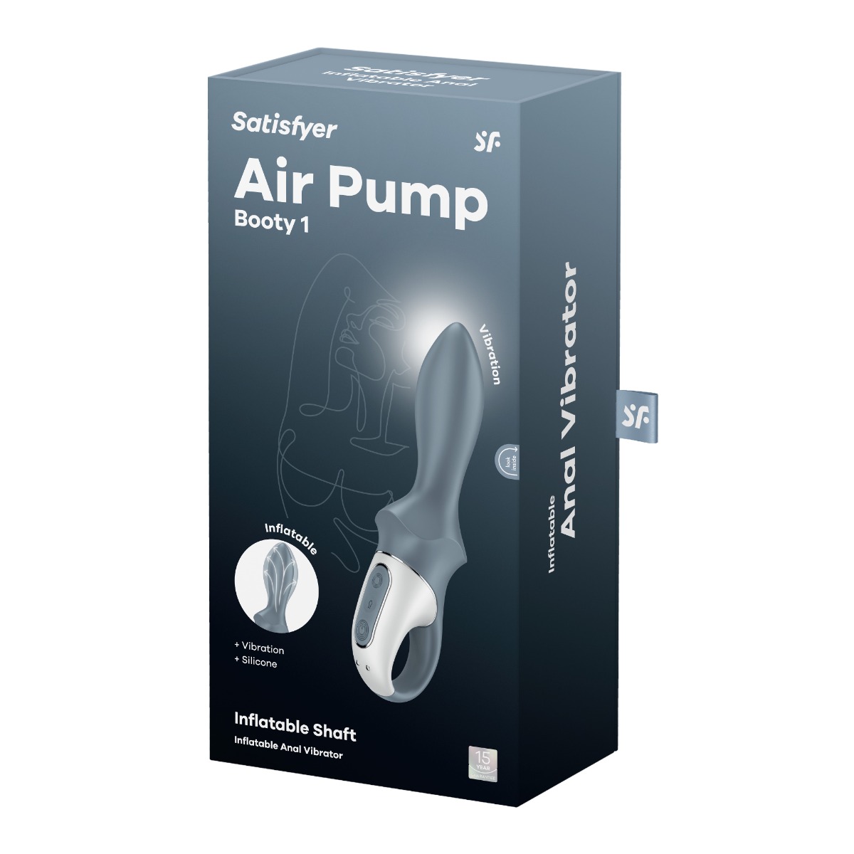 Adult Product 18+ - Satisfyer Air Pump Booty 1 - Grey - Satisfyer - Toys - KS Store