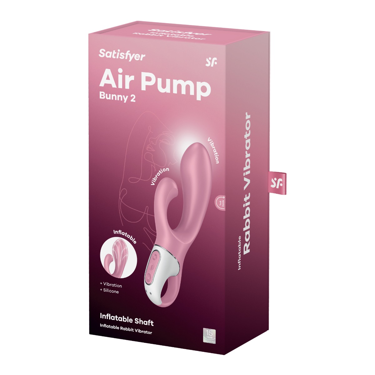 Adult Product 18+ - Satisfyer Air Pump Bunny 2 - Light Red - Satisfyer - Toys - KS Store