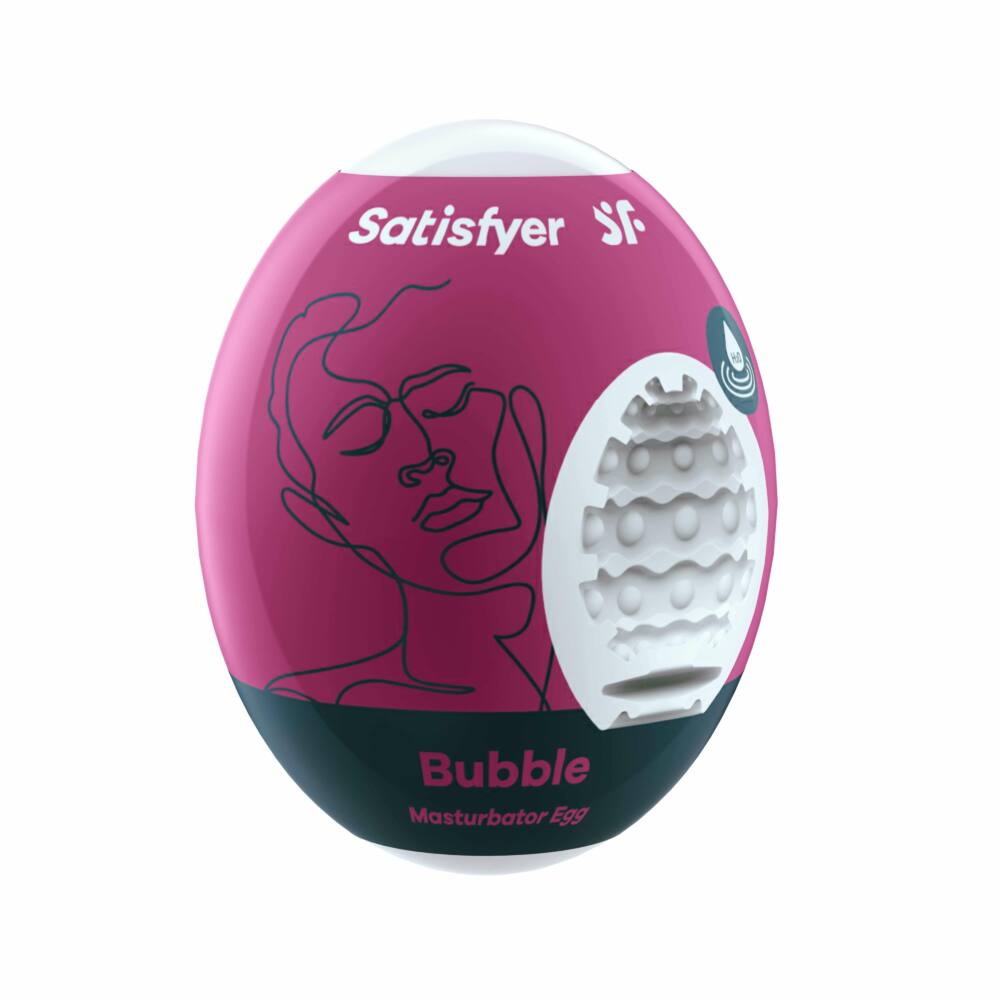 Adult Product 18+ - Satisfyer Masturbator Egg Single (Bubble) - Violet - Satisfyer - Toys - KS Store