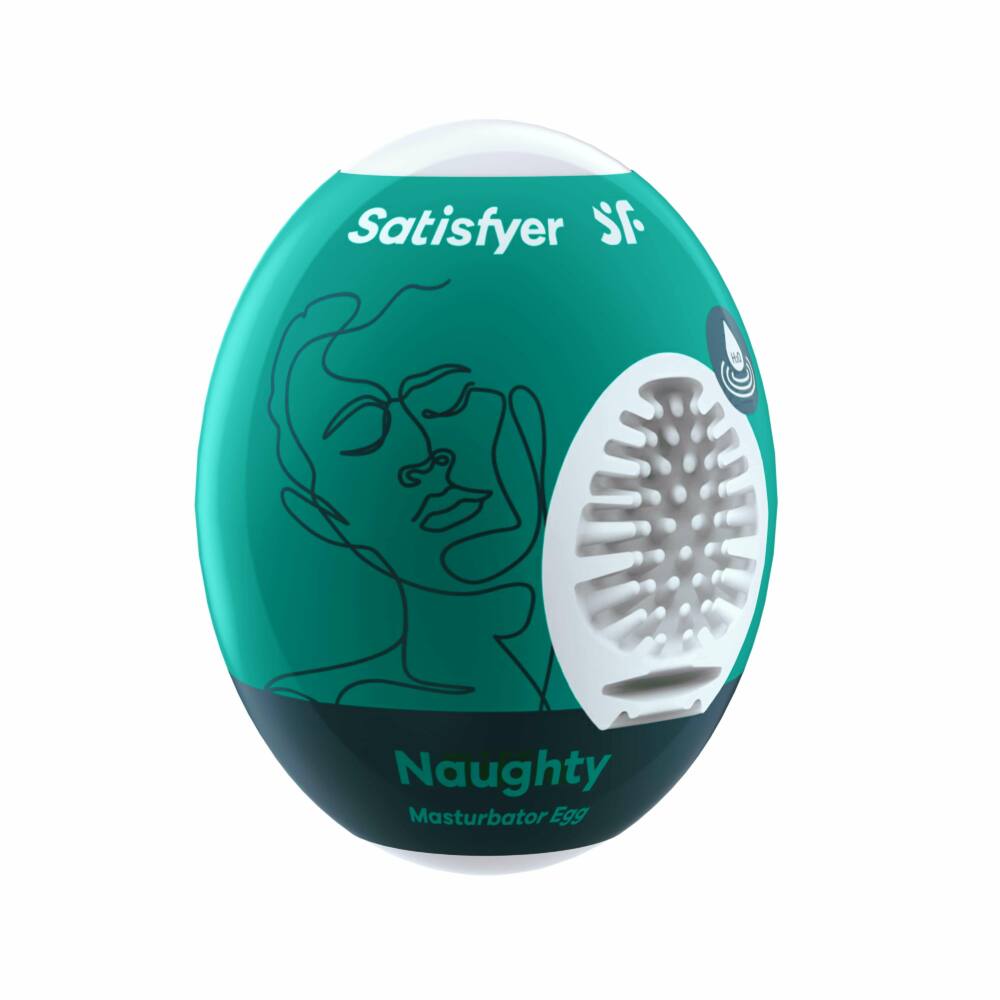 Adult Product 18+ - Satisfyer Masturbator Egg Single (Naughty) - Dark Green - Satisfyer - Toys - KS Store
