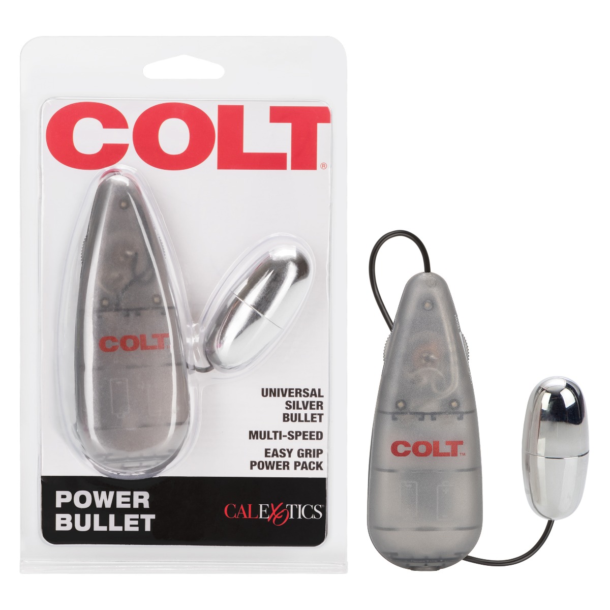 Adult Product 18+ - COLT Multi-Speed Power Pak Bullet - Silver - COLT - Lingerie & Underwear - KS Store