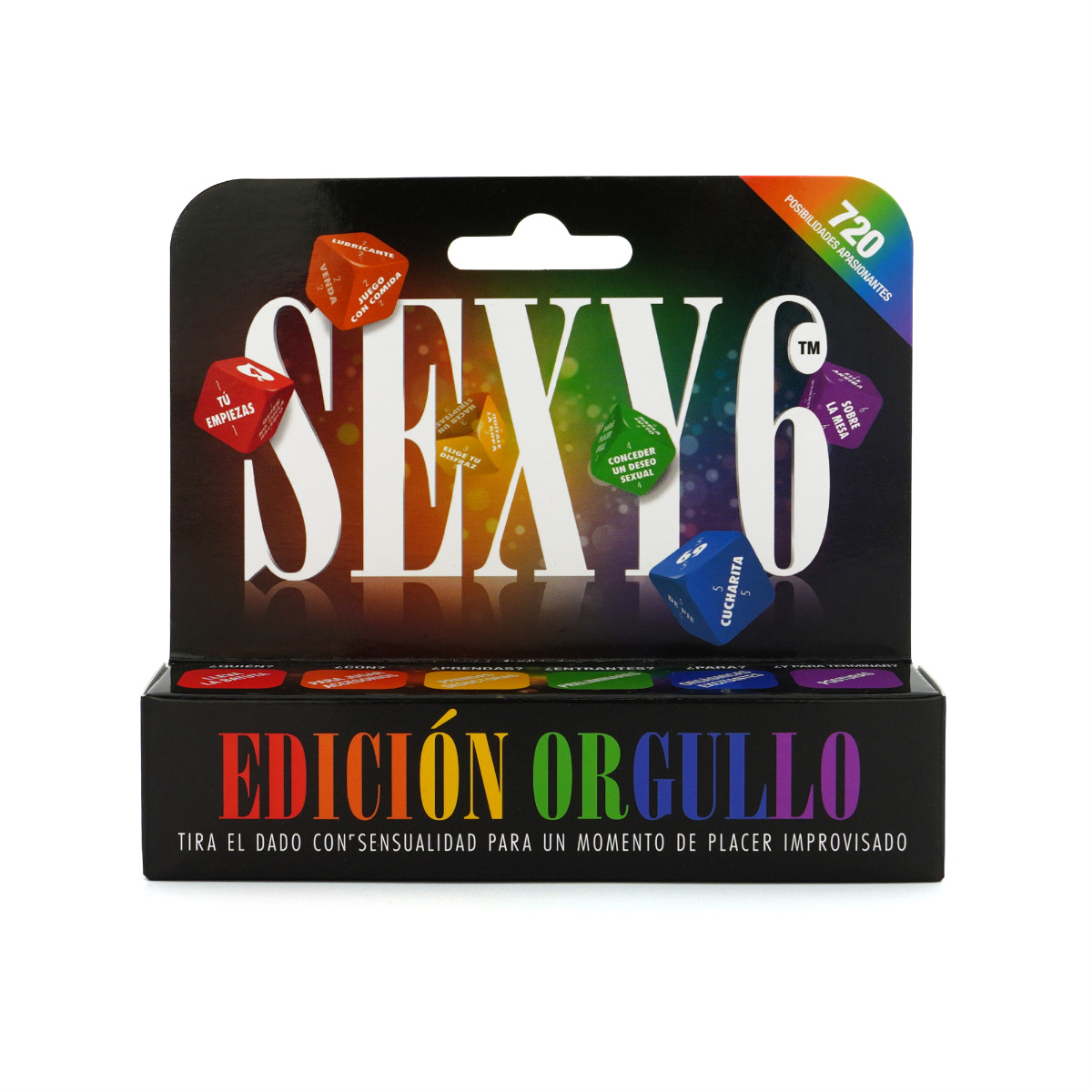 Adult Product 18+ - Sexy 6 Dice - Pride Edition - Spanish - CC Games - Drinking Games - KS Store