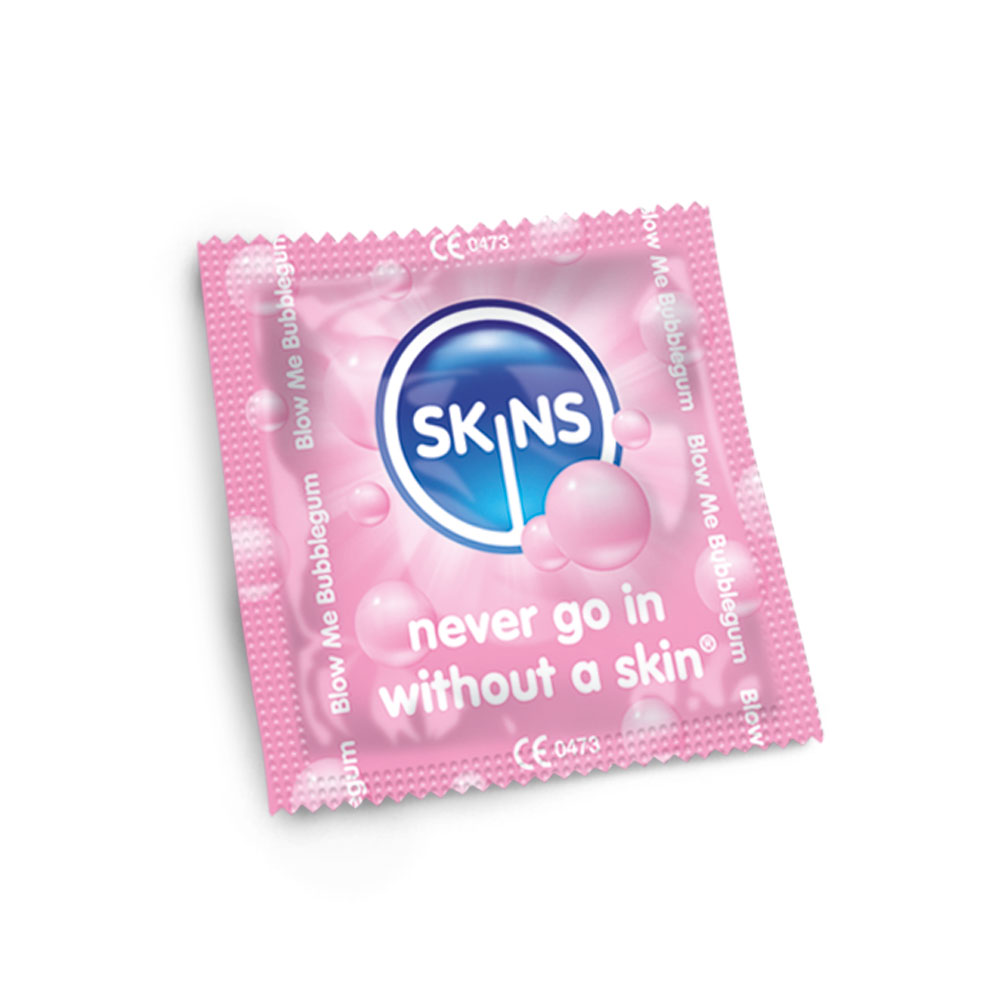 Adult Product 18+ - Skins Condoms Bubblegum Flavour FOIL (BAG 500) - Skins - Skins Condoms - KS Store