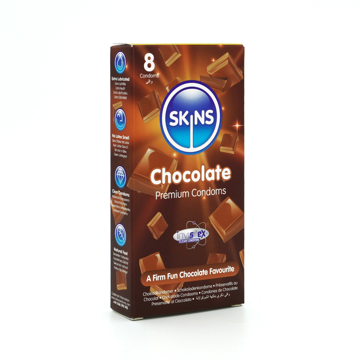 Adult Product 18+ - Skins Condoms Chocolate 8 Pack - Skins - Skins Condoms - KS Store